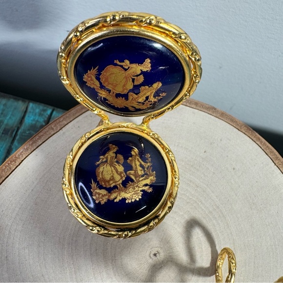 Limoges Handpainted Patio Miniature Furniture Table Chair - Picture 6 of 11